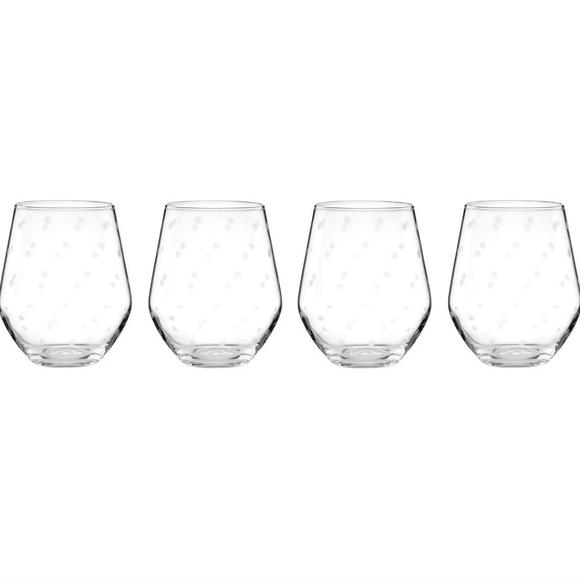 Kate Spade Larabee Dot Glasses - Set Of 4 - Picture 2 of 5